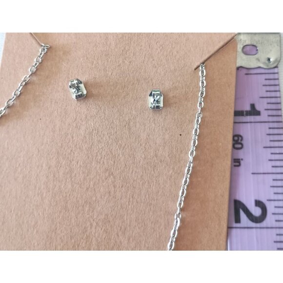 Hamsa Stainless Steel Jewelry Set 18" Necklace & Earrings Protection Gift NWT - Picture 3 of 4